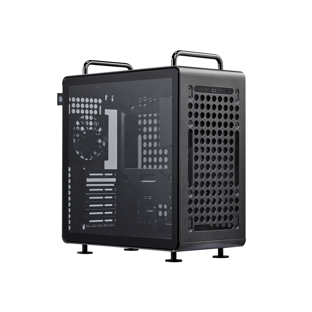 Cooler Master Qube 540 ATX mid tower cabinet front angle