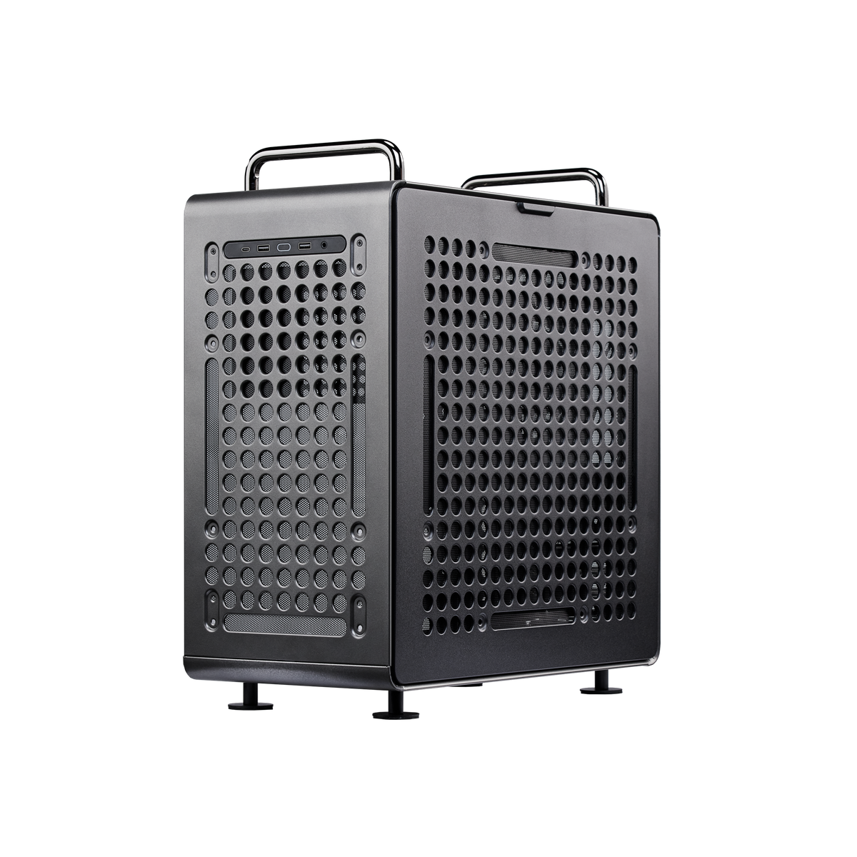 Cooler Master Qube 540 repositionable I/O panel and handles
