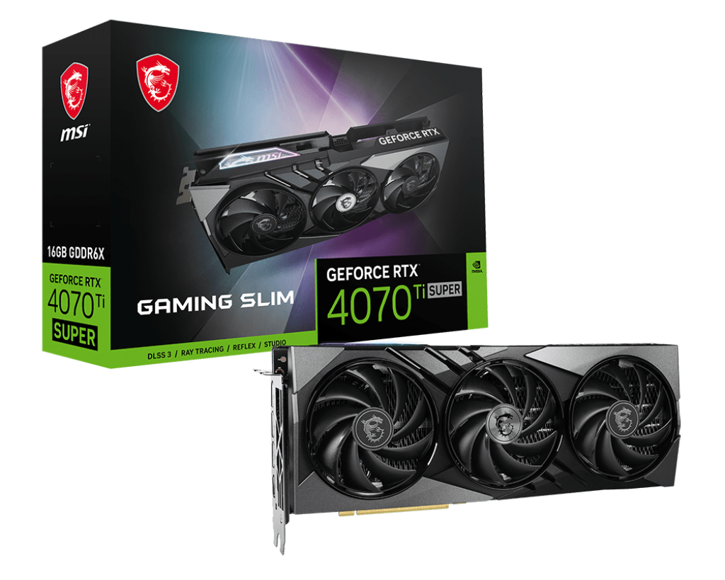 MSI GeForce RTX 4070 Ti SUPER 16G GAMING X SLIM Graphics Card-GRAPHICS CARD-MSI-computerspace