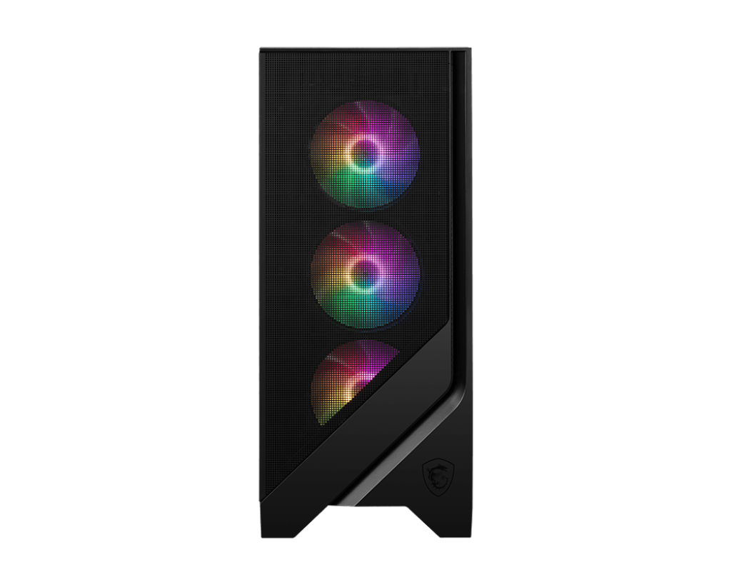 MSI MAG Forge 120A Airflow Premium Gaming PC Case: Auto RGB Fan, Vertical GPU Bracket, Side Air Vents, 360mm Radiator Support, 4mm Thick Tempered Glass, Supports Up to 8 Fans-Cabinet-MSI-computerspace