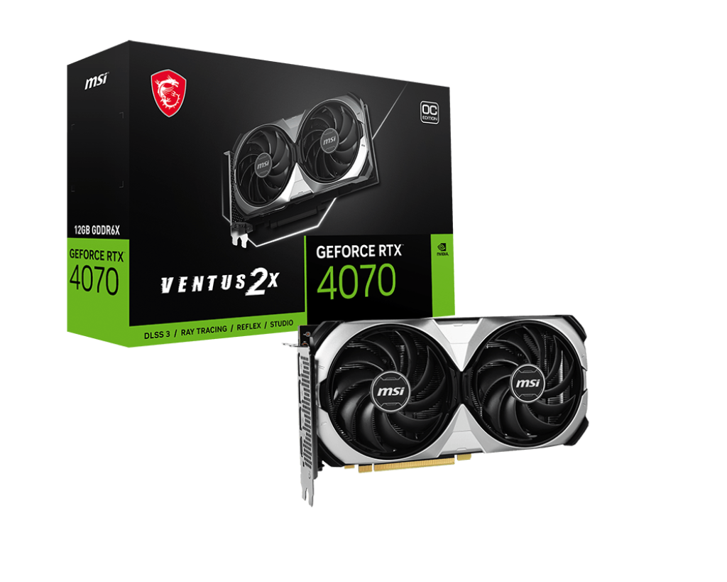 MSI GeForce RTX 4070 VENTUS 2X 12G OC Graphics Card-GRAPHICS CARD-MSI-computerspace