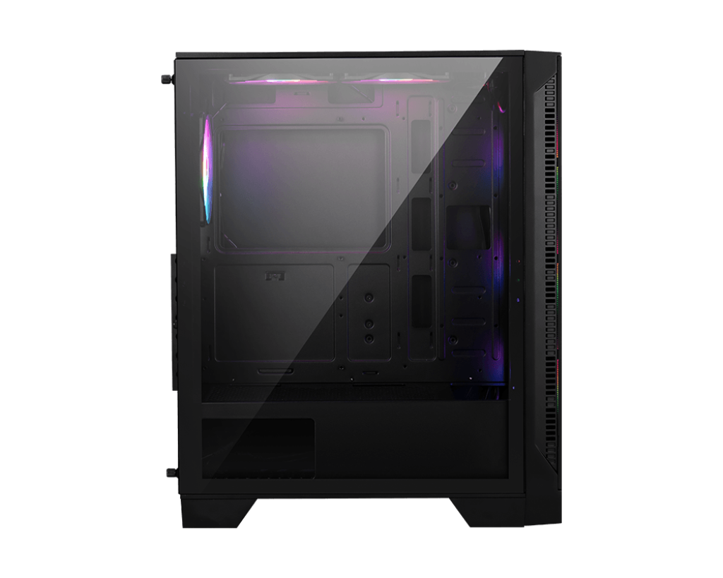 MSI MAG Forge 120A Airflow Premium Gaming PC Case: Auto RGB Fan, Vertical GPU Bracket, Side Air Vents, 360mm Radiator Support, 4mm Thick Tempered Glass, Supports Up to 8 Fans-Cabinet-MSI-computerspace