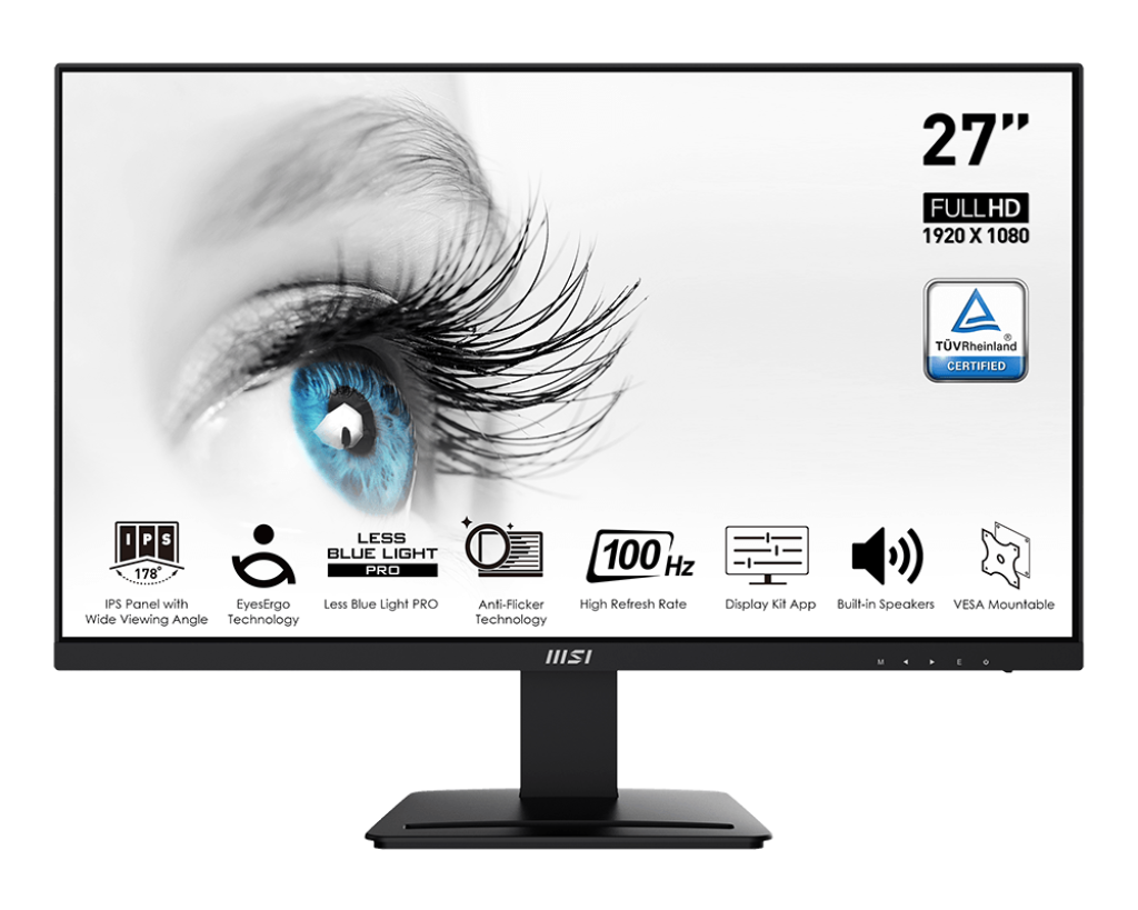 MSI PRO MP273A 27 inch FHD IPS 100Hz built in Speaker Monitor-Computerspace-computerspace