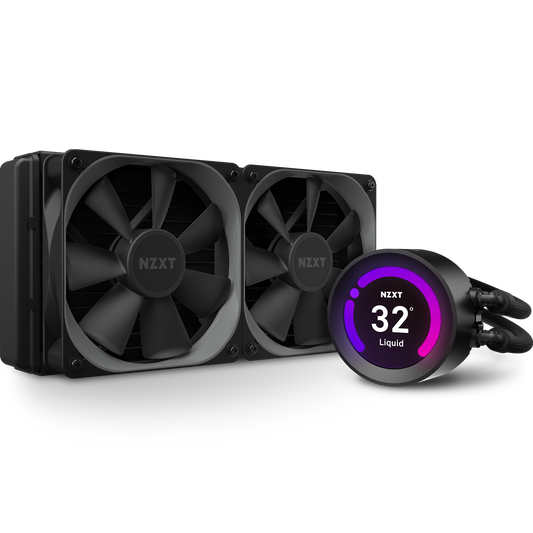NZXT Kraken Z53 240mm Liquid Cooler with LCD Display I Intel Socket LGA 1200, 1151, 1150, 1155, 1156, 1366, 1700, 2011, 2011-3, 2066 I AMD Socket AM4, sTRX4*, TR4* - (RL-KRZ53-01)-AIO Liquid Coolers-NZXT-computerspace