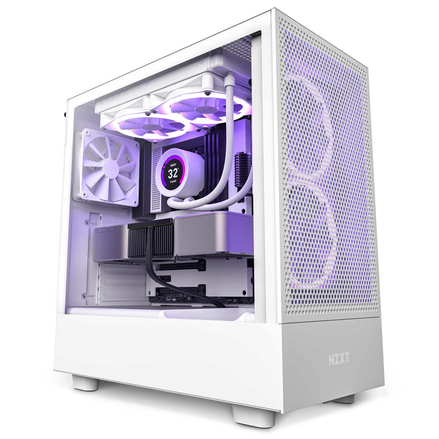 Nzxt h5 flow white Cabinet-Cabinets-NZXT-computerspace