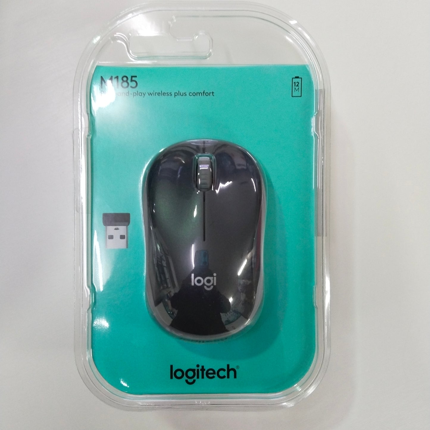 Logitech M185 Wireless Mouse Black/Grey-MOUSE-Logitech-computerspace