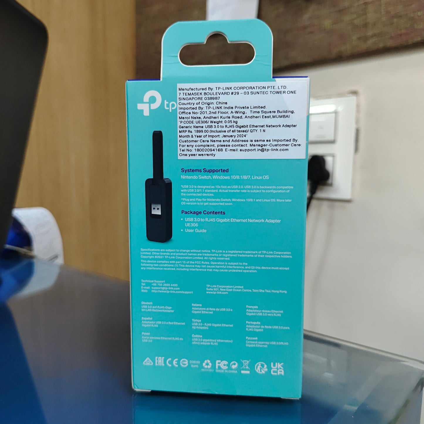 Tp-link USB 3.0 to RJ45 Gigabit Ethernet network adapter foldable design-Network Adapter-Computerspace-computerspace