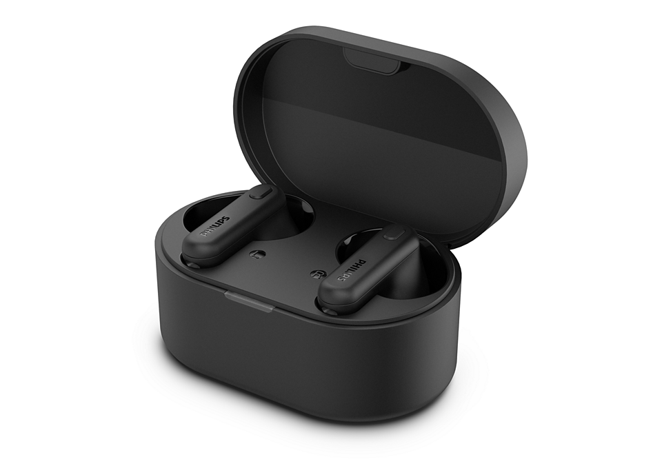 Philips True Wireless Headphones TAT1108/00 AI mic Custom 6 mm drivers Up to 15 hours play time with the case
