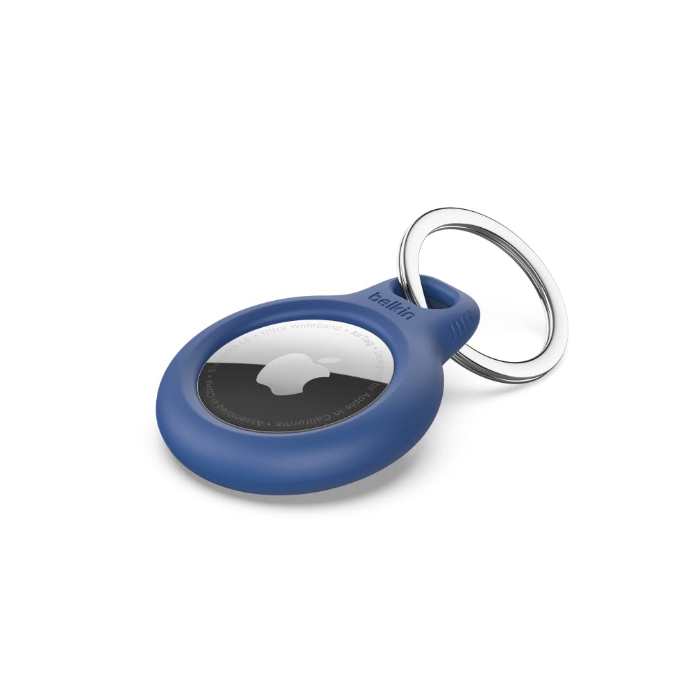 Belkin AirTag Case Secure Holder for Apple Air Tag Protective Cover with Advance Scratch Resistance-Key Ring-Belkin-Blue-Key Chain-computerspace