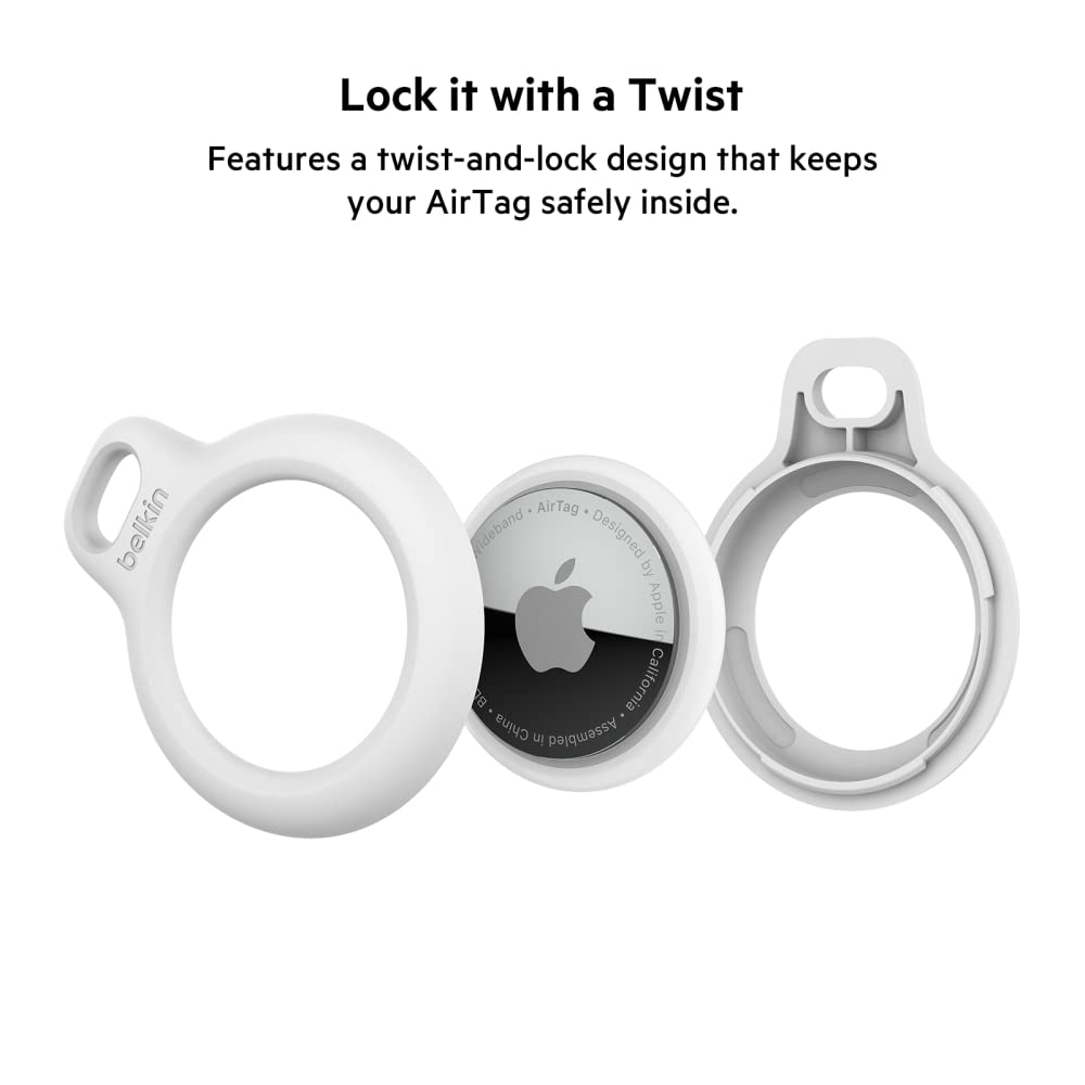 Belkin AirTag Case Secure Holder for Apple Air Tag Protective Cover with Advance Scratch Resistance-Key Ring-Belkin-computerspace