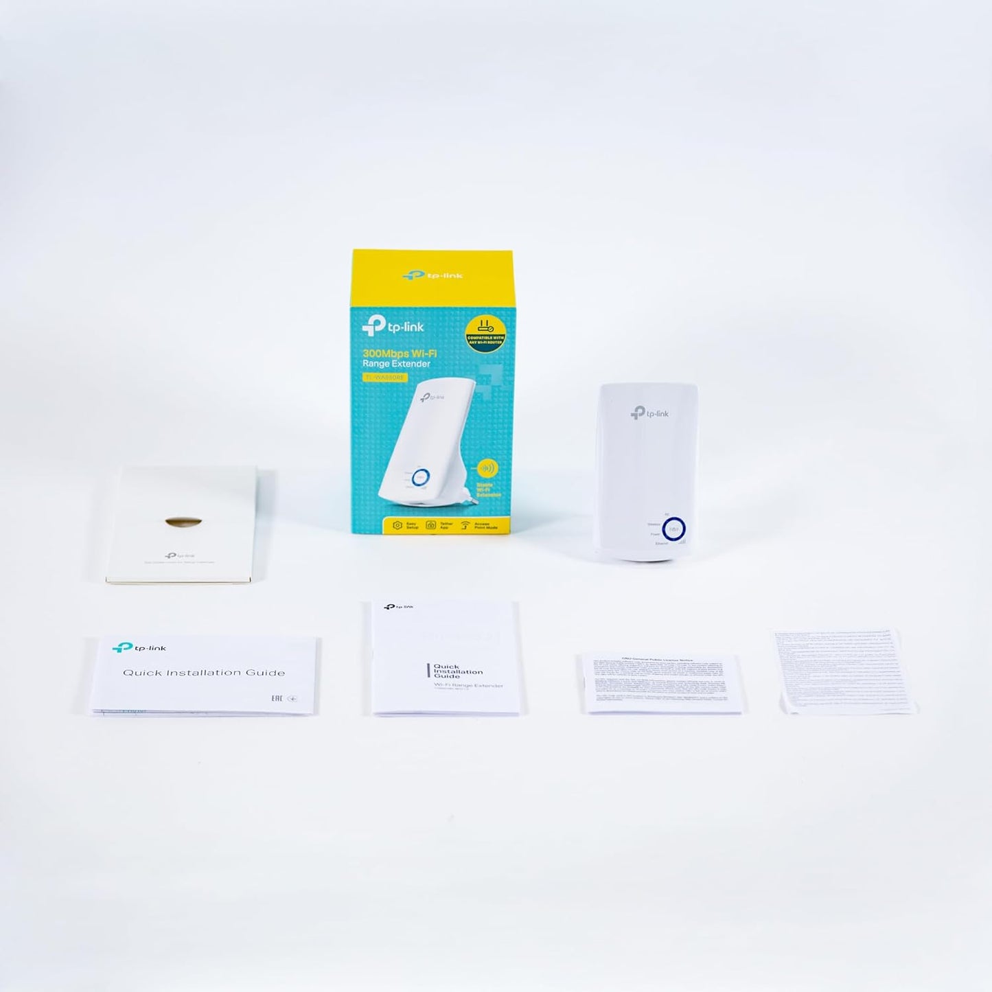 TP-Link TL-WA850RE N300 Wireless Range Extender, Broadband/Wi-Fi Extender, Wi-Fi Booster/Hotspot with 1 Ethernet Port, Plug and Play, Built-in Access Point Mode