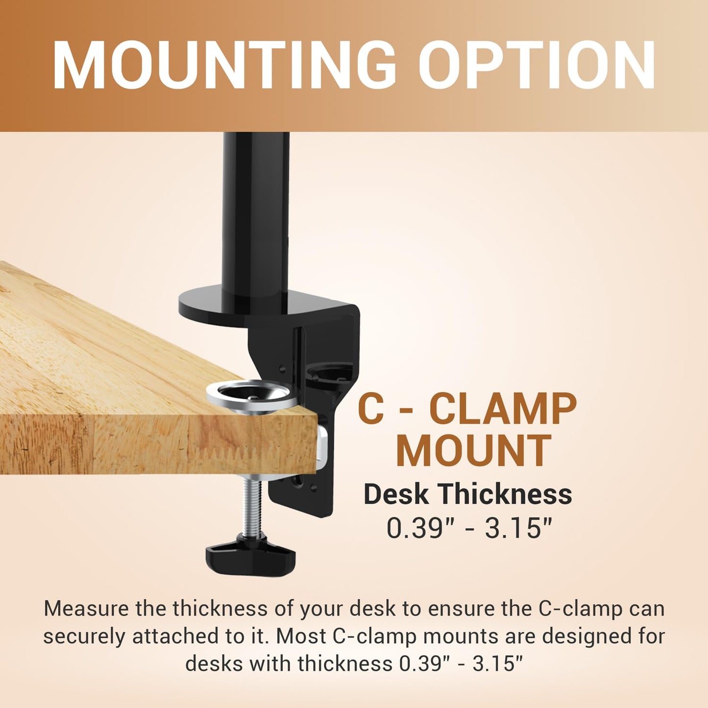 Ant Esports MA111 Pole Held Articulating Single Arm Desk Mount – Black