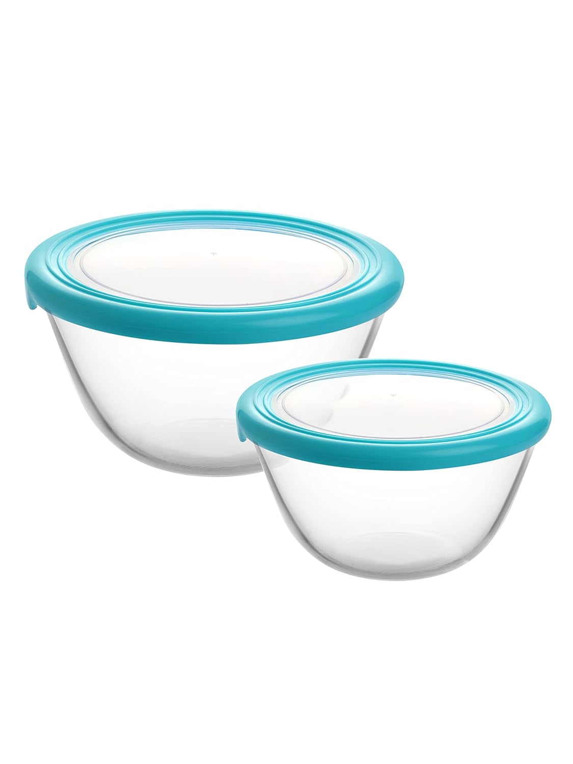 CELLO Ornella Toughened Glass Mixing Bowl Without Lid | Microwave Safe & Dishwasher Safe | Clear & Non- Porous Glass | Scratch Resistant | Transparent