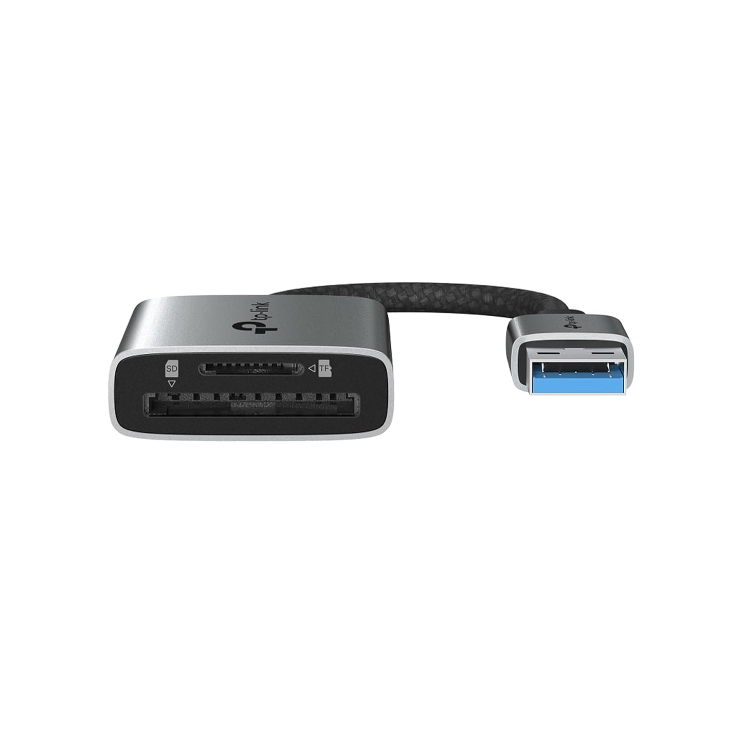 TP-Link UA430 USB 3.0 Type-A to SD & microSD 3.0 Card Reader Up to 5 Gbps, Plug and Play, Dual Card Reading/Writing Simultaneously, Flexible 150mm Braided Cable