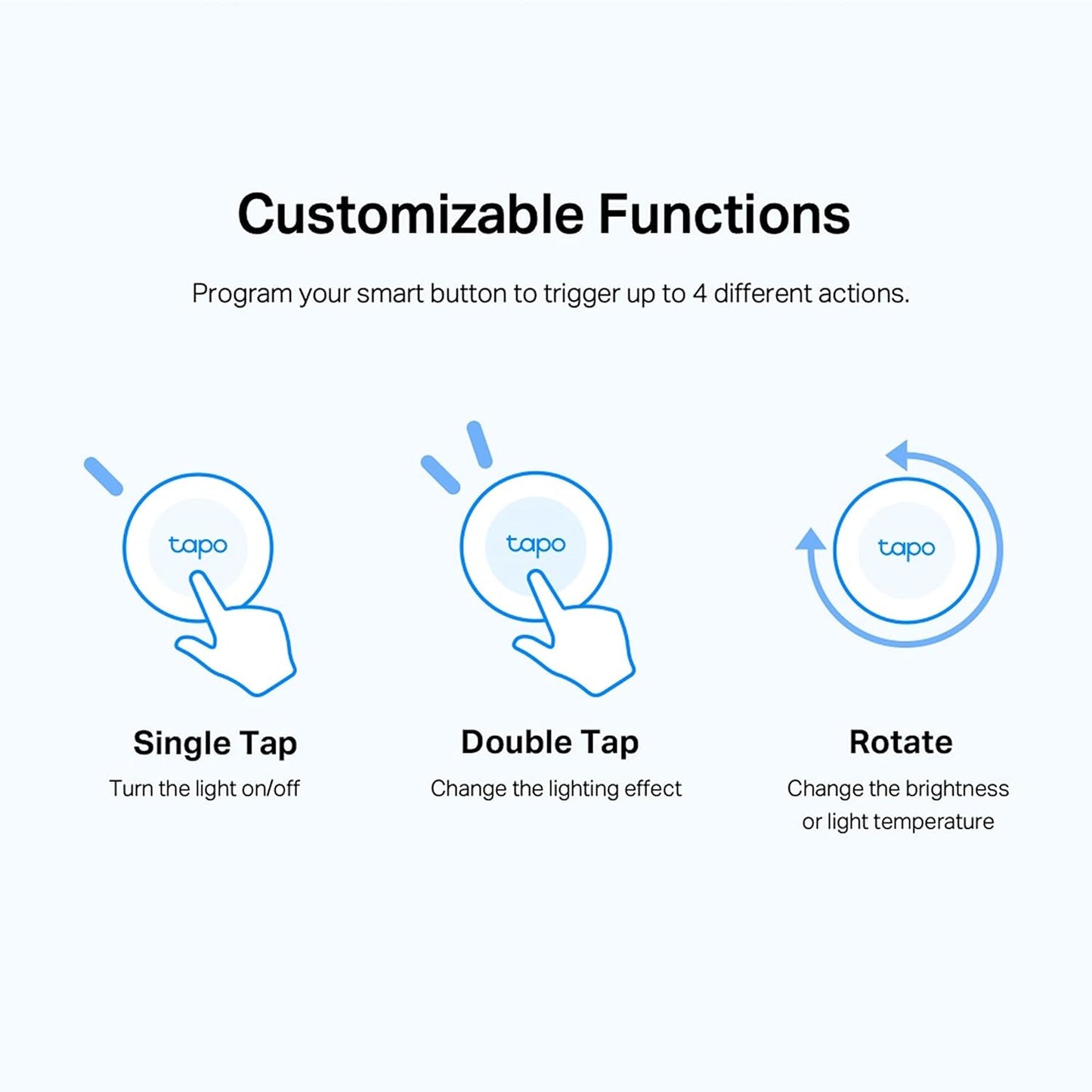 TP-Link Tapo S200B Smart Button, Works with Tapo devices | Smart Home Control | Flexible Placement | Battery Powered | Tapo Hub required