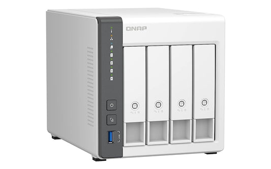 QNAP TS-433-4G 4 Bay NAS with Quad-core Processor, 4 GB DDR4 RAM and 2.5GbE + GbE LAN Network (Diskless)-Computerspace-computerspace