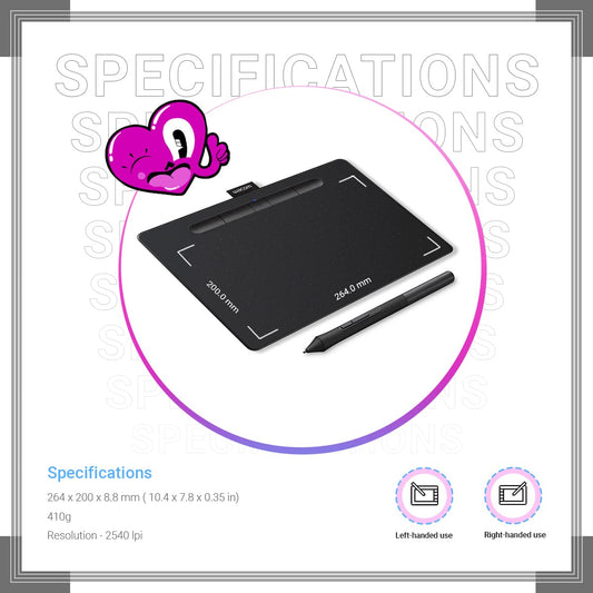 Wacom Intuos Medium CTL-6100/K1-CX Graphics Tablet (Black)