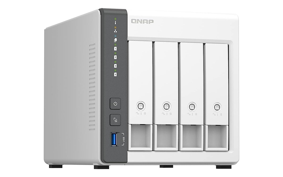 QNAP TS-433-4G 4 Bay NAS with Quad-core Processor, 4 GB DDR4 RAM and 2.5GbE + GbE LAN Network (Diskless)-Computerspace-computerspace