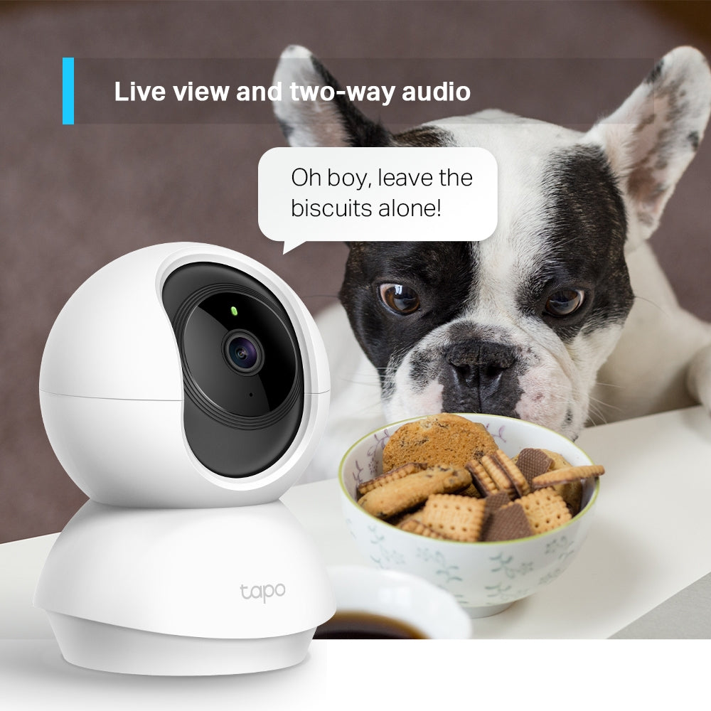 Tapo TP-Link C210 360° 3MP Full HD 2304 X 1296P Video Pan/Tilt Smart Wi-Fi Security Camera | Alexa Enabled | 2-Way Audio| Night Vision| Motion Detection | Indoor CCTV White