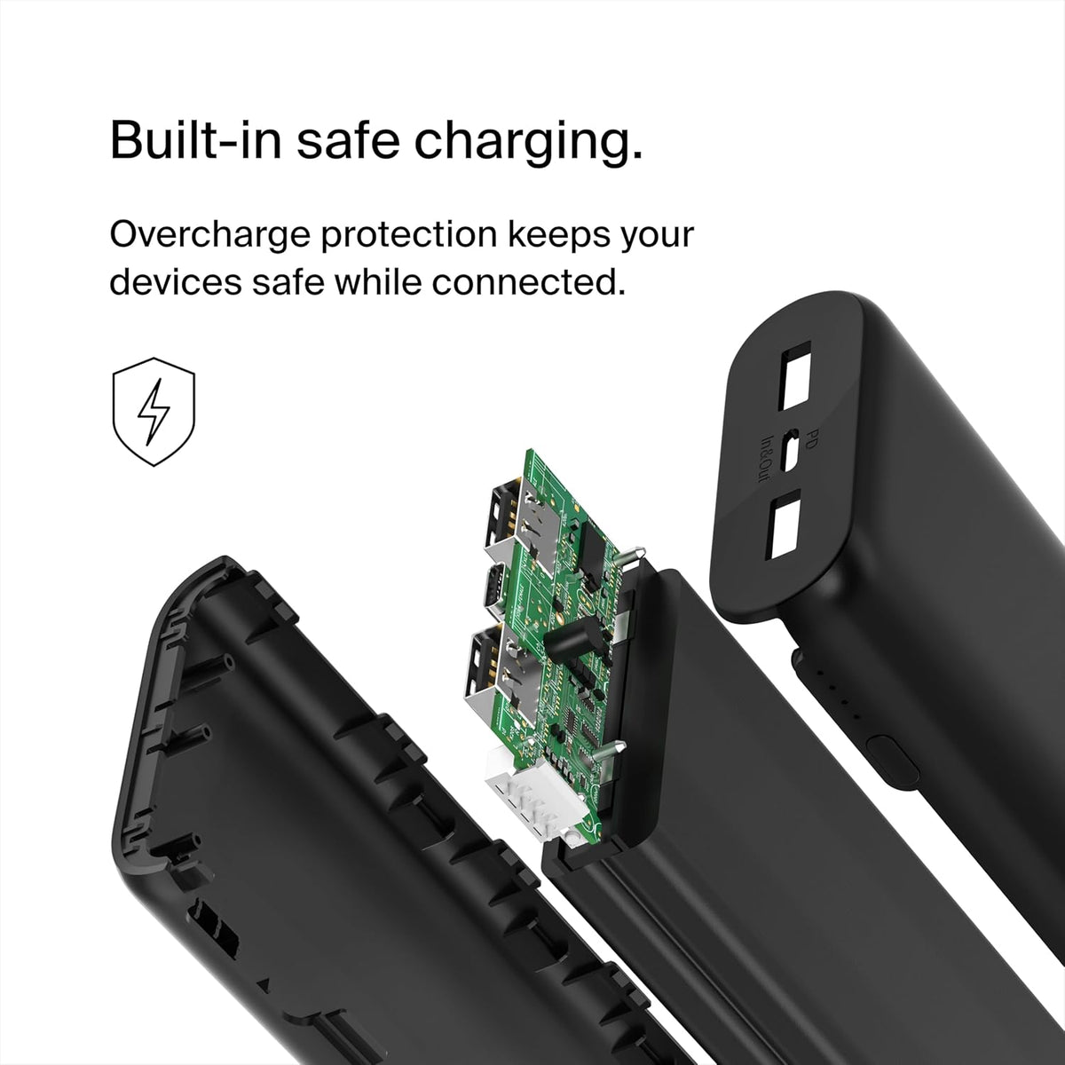 Belkin 20000 mAh 20W Power Bank | Super Fast Charging | USB-C PD Port | Fast Charging for iPhone 17, Air, Pro, Pro Max, AirPods, Samsung Galaxy S25, Google Pixel 10 & More | 2 Years Warranty | Black