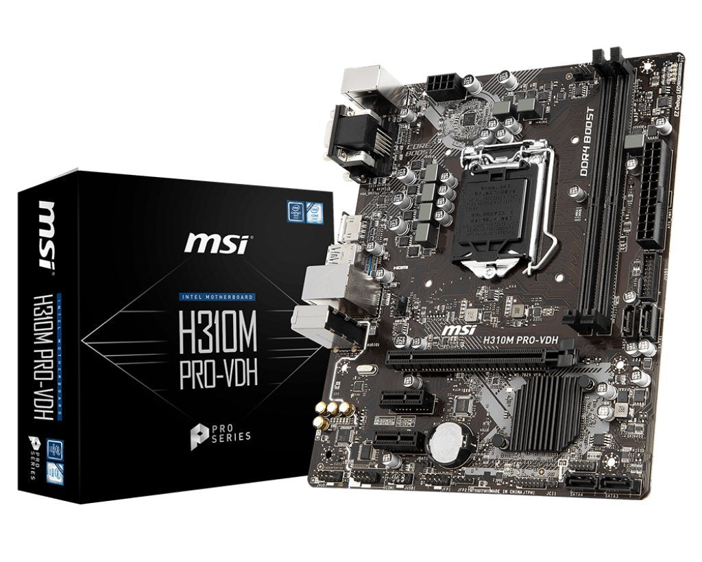 MSI H310M PRO-VDH LGA 1151 Micro ATX Intel Motherboard, DDR4-Computerspace-computerspace