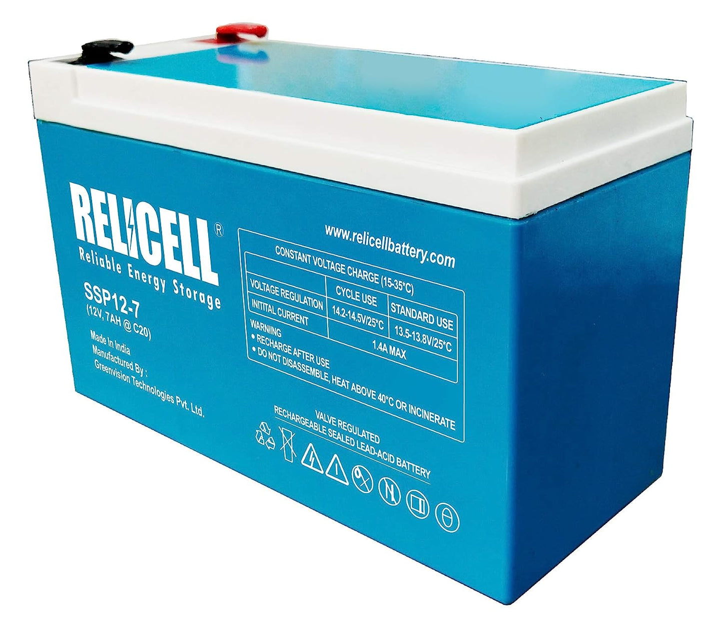 RELICELL 12V, 7Ah Battery for UPS