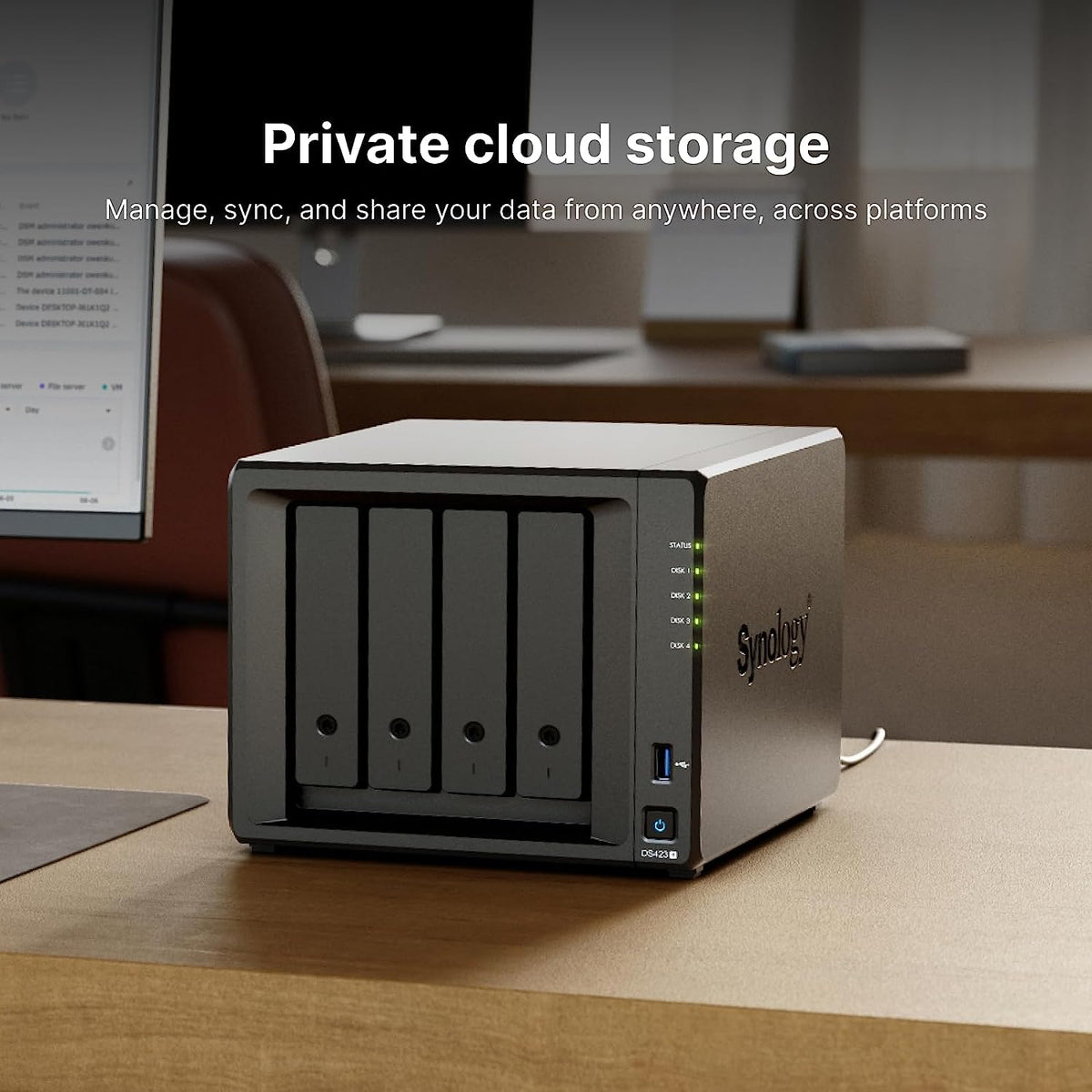 Synology DiskStation DS423+ Network Attached Storage Drive (Black)-Data Storage NAS-Synology-computerspace
