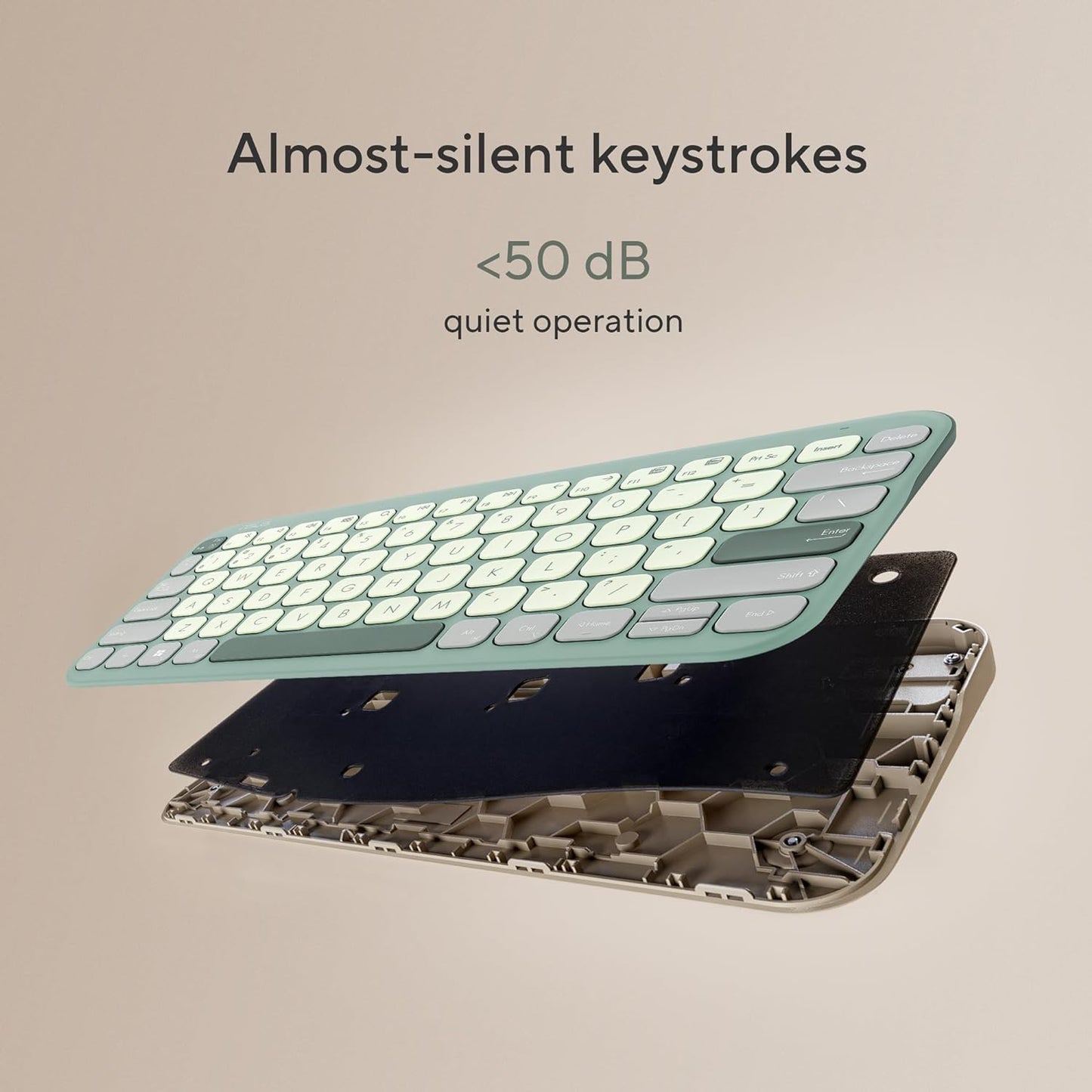 ASUS Marshmallow Kw100 Keyboard, Supports Up to 3 Devices, 1.6Mm Key Travel, Scissor Keys, Compact & Lightweight Keyboard, Bluetooth