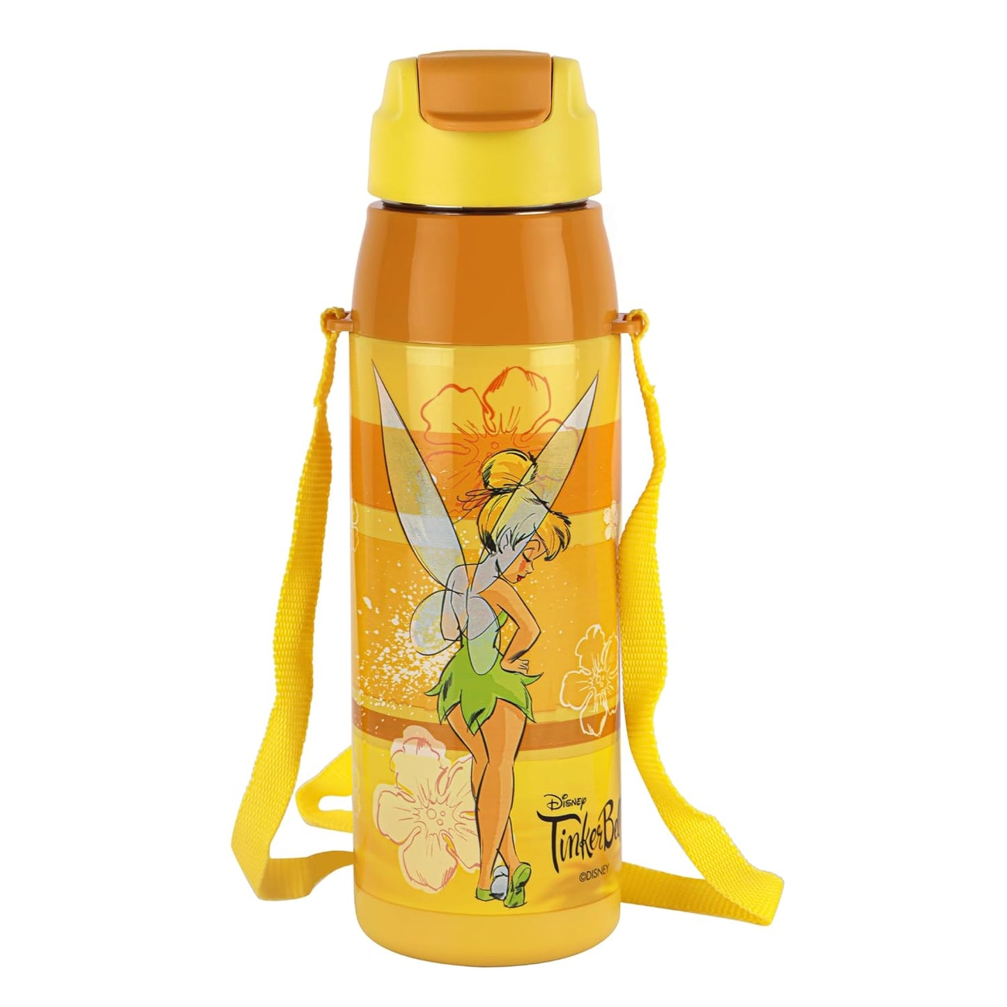 CELLO Puro Steel-X Hydra Kid 600 Water Bottle | PU Insulation | School Bottle | Picnic Bottle | Cold Insulation | Leak Proof | Kids Bottle | Easy to Carry | Tinker Bell | 520ml
