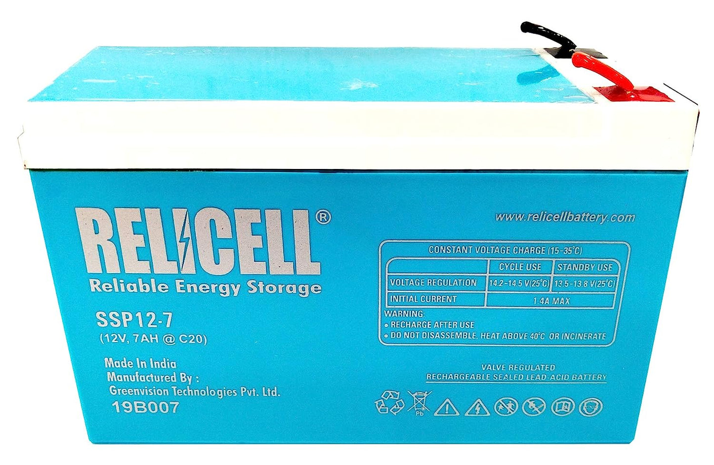 RELICELL 12V, 7Ah Battery for UPS