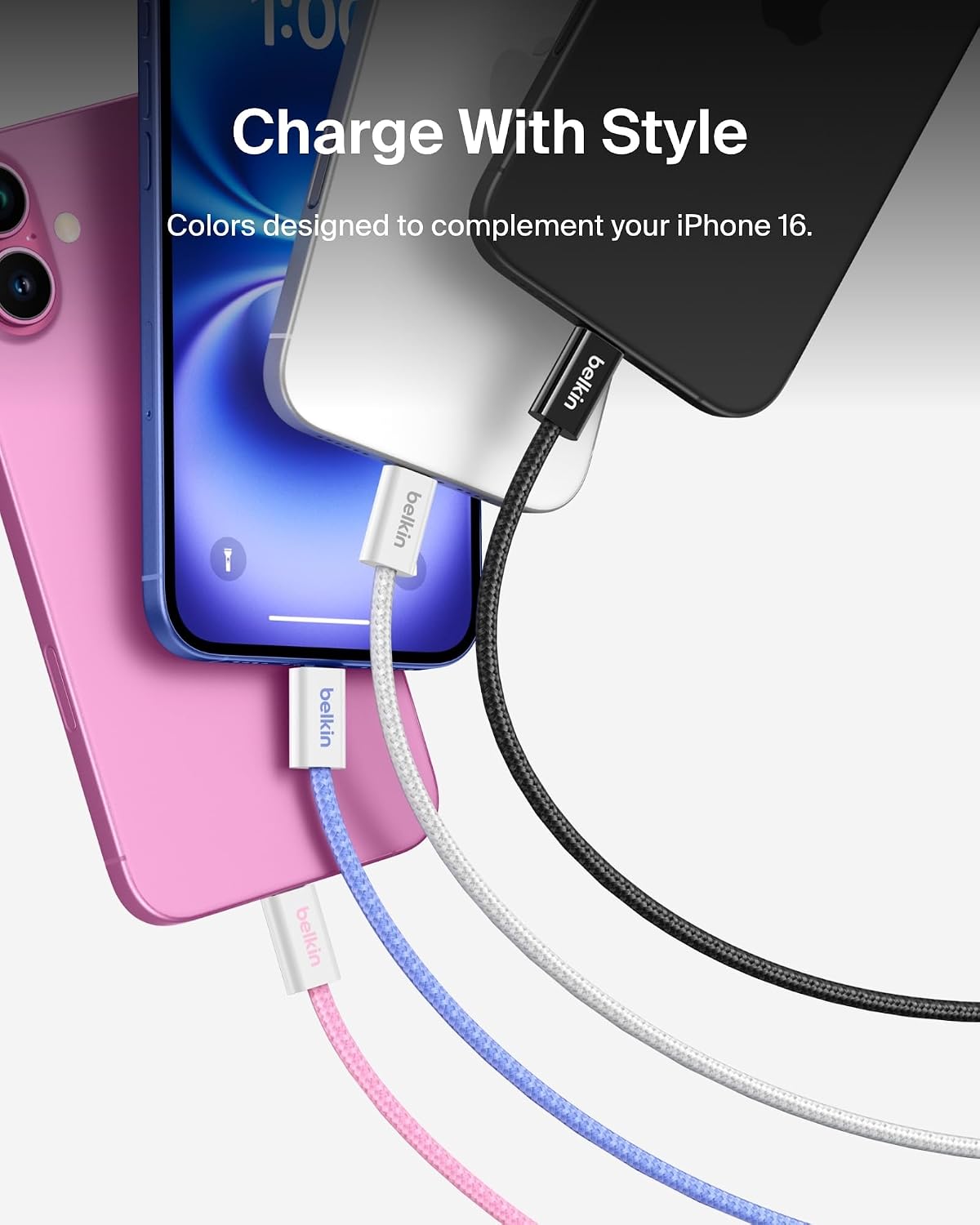 Belkin USB-C to USB-C 240W Braided Cable 1.5M Blue (2-Pack) – Fast Charge