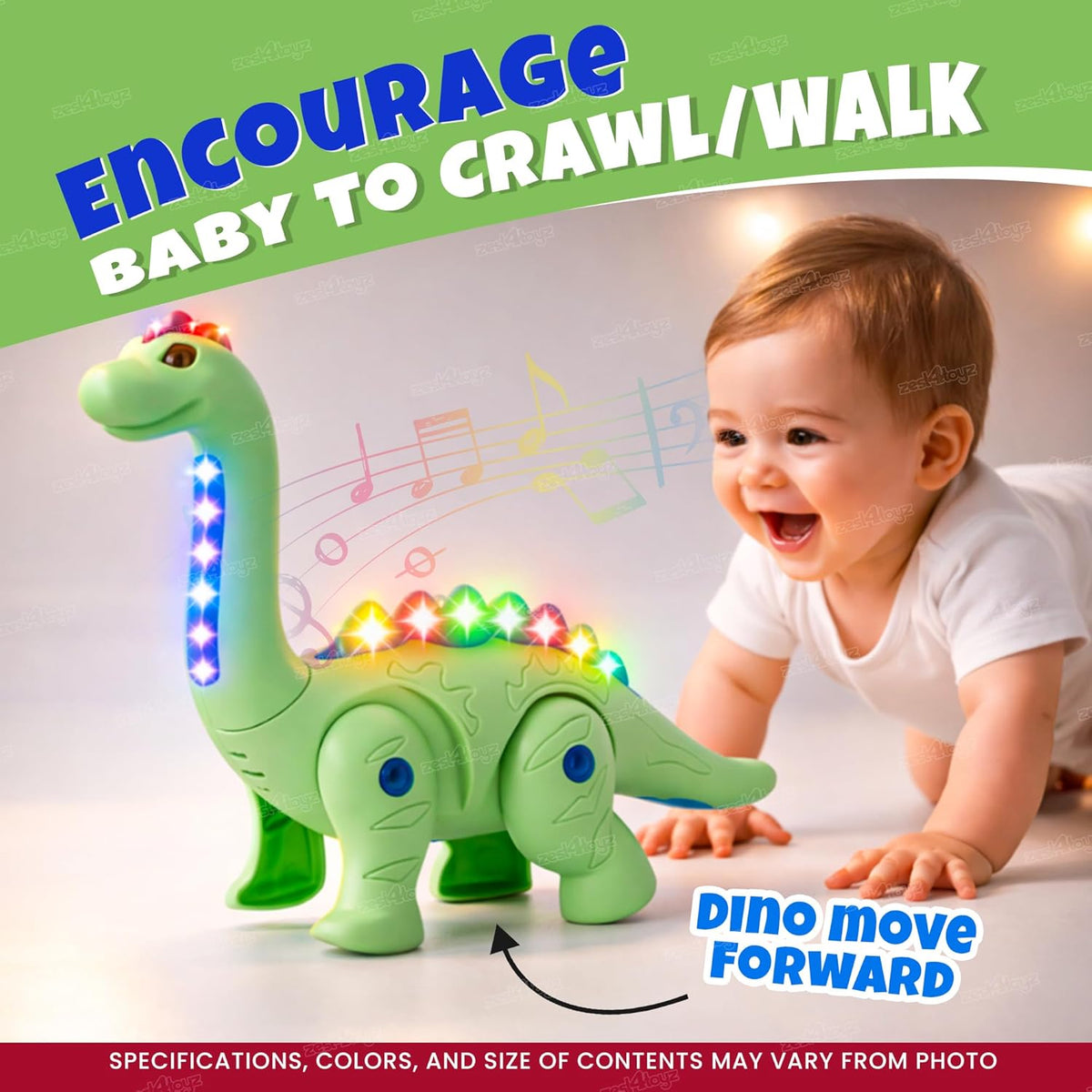 Electric Walking Dinosaur Toy - Lights, Music & Sound Effects | Kids Pet Toy