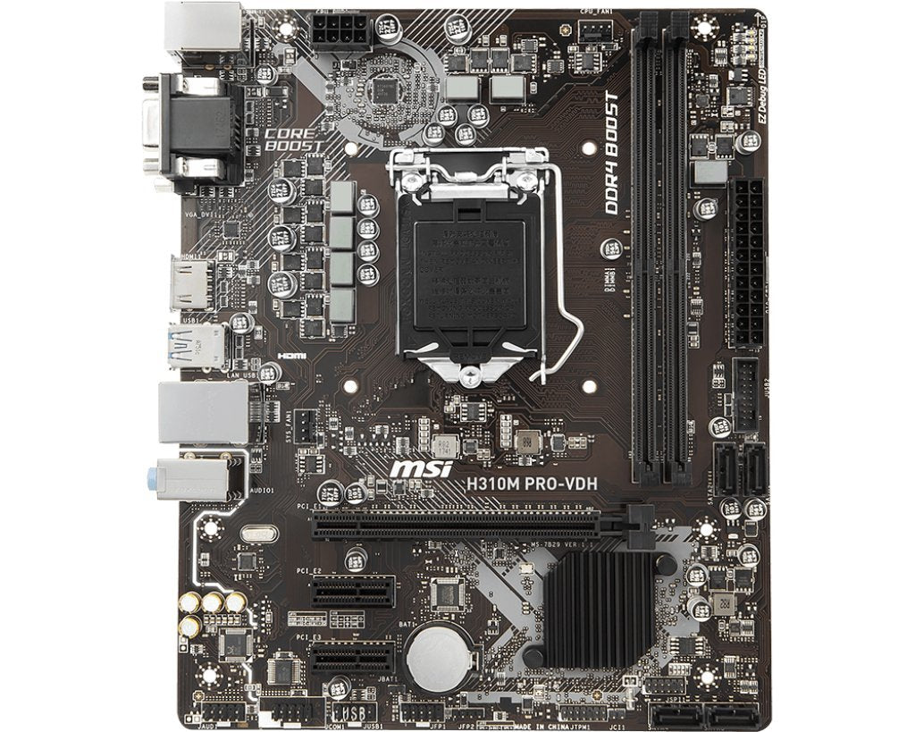 MSI H310M PRO-VDH LGA 1151 Micro ATX Intel Motherboard, DDR4-Computerspace-computerspace