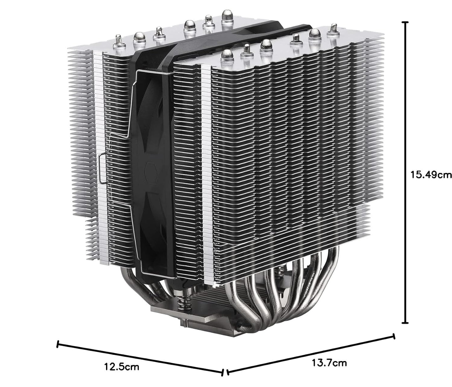Cooler Master Hyper 620S Air CPU Cooler (Dual Fan, 120mm, LGA1851/AM5 Compatible)