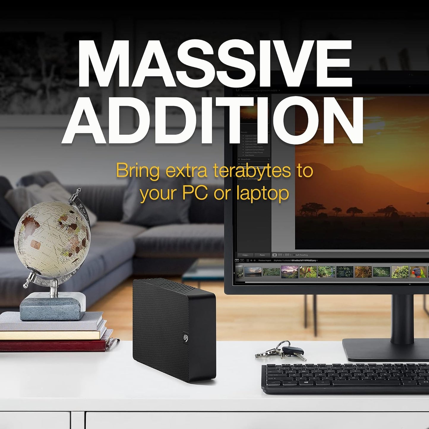 Seagate Expansion 18TB Desktop External HDD - USB 3.0 for Windows and Mac with 3 yr Data Recovery Services, Portable Hard Drive (STKP18000400)-Computerspace-computerspace