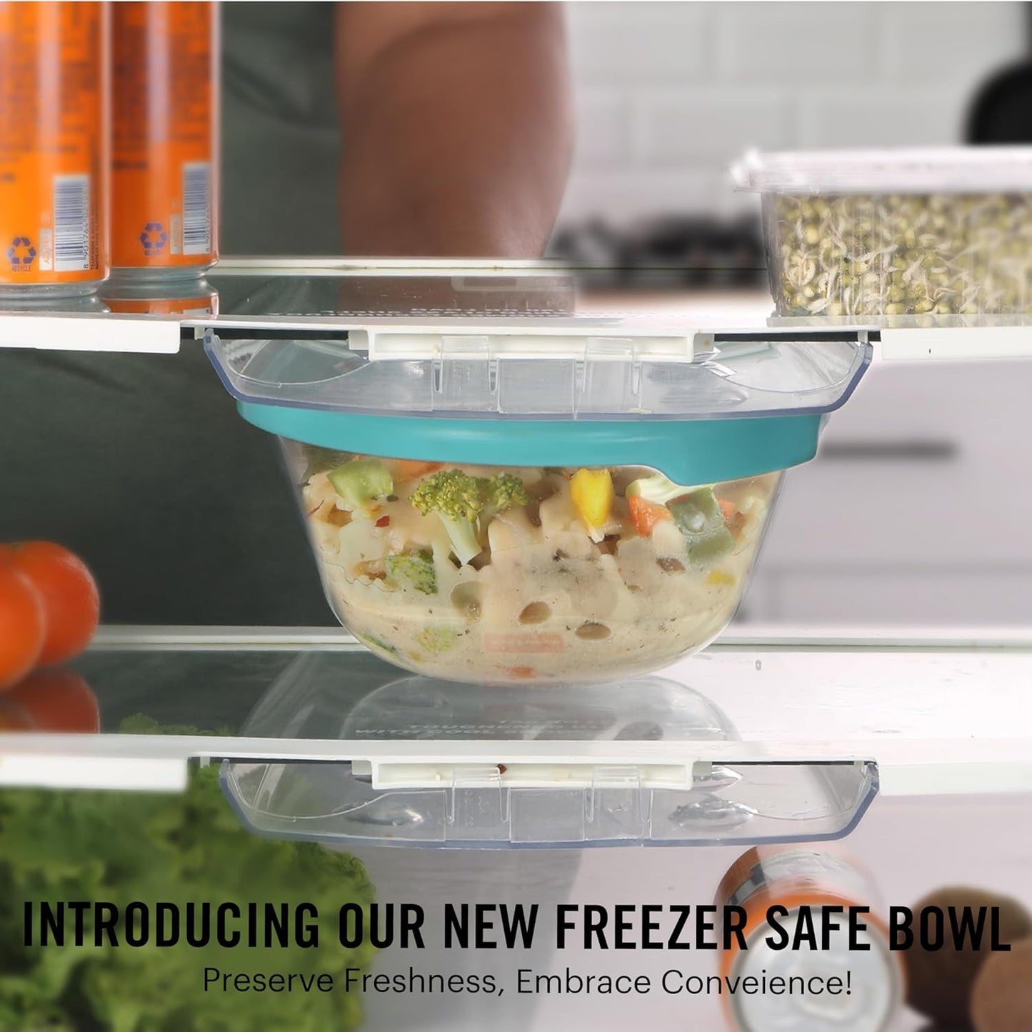 CELLO Ornella Toughened Glass Mixing Bowl Without Lid | Microwave Safe & Dishwasher Safe | Clear & Non- Porous Glass | Scratch Resistant | Transparent