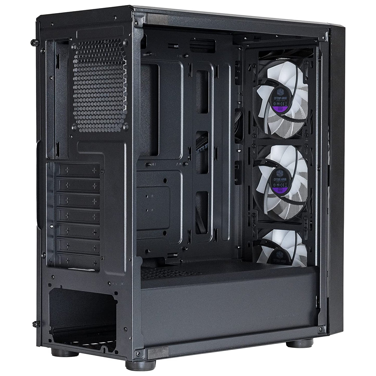 Cooler Master CMP520 Mesh Computer Case - 280mm Radiator Support High Airflow Case 3 x 120mm ARGB Fans Pre-Installed Gaming Case Black-Cabinet-Cooler Master-computerspace