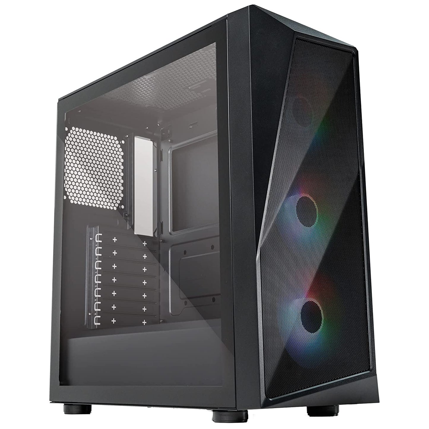 Cooler Master CMP520 Mesh Computer Case - 280mm Radiator Support High Airflow Case 3 x 120mm ARGB Fans Pre-Installed Gaming Case Black-Cabinet-Cooler Master-computerspace