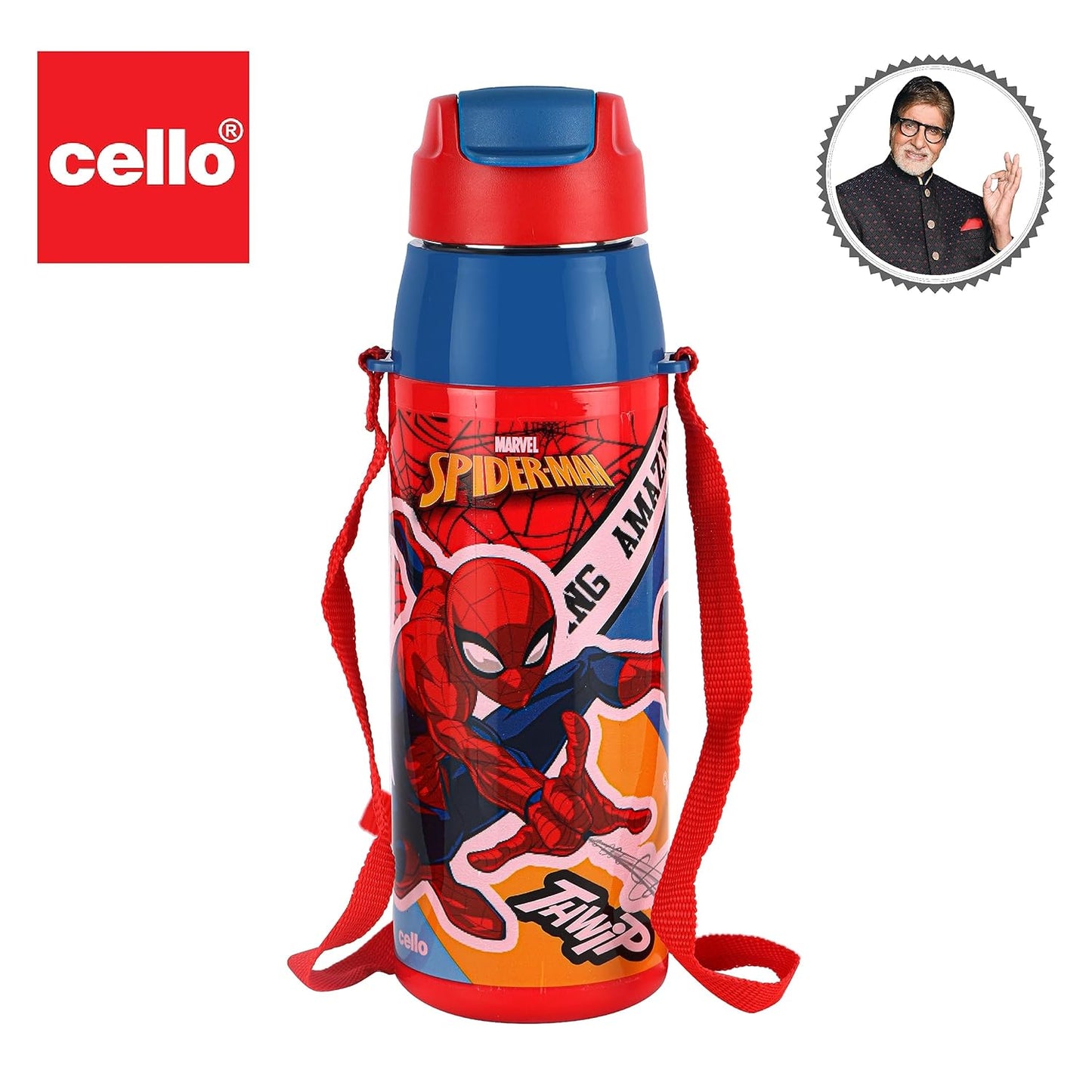 CELLO Puro Steel-X Hydra Kid 600 Water Bottle | PU Insulation | School Bottle | Picnic Bottle | Cold Insulation | Leak Proof | Kids Bottle | Easy to Carry | Tinker Bell | 520ml