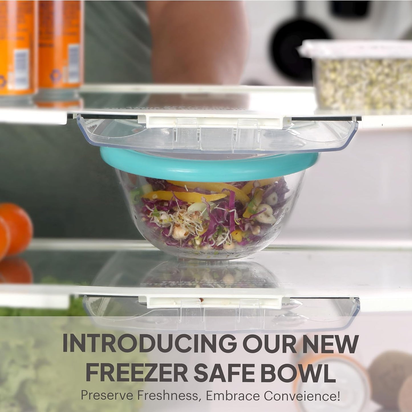 CELLO Ornella Toughened Glass Mixing Bowl Without Lid | Microwave Safe & Dishwasher Safe | Clear & Non- Porous Glass | Scratch Resistant | Transparent