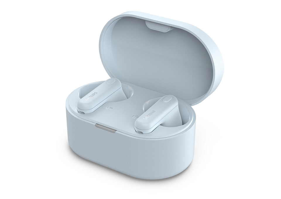 Philips True Wireless Headphones TAT1108/00 AI mic Custom 6 mm drivers Up to 15 hours play time with the case