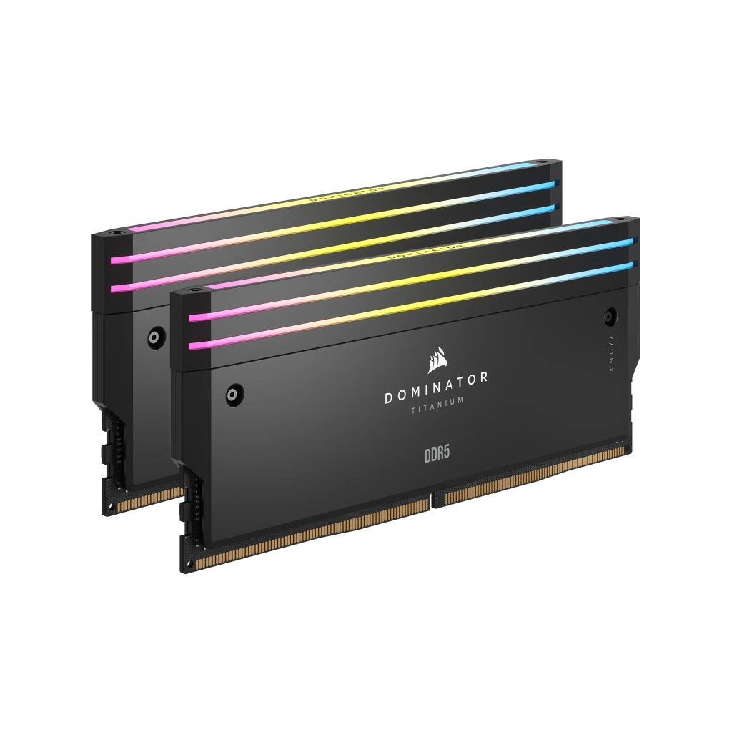Corsair Memory CMP64GX5M2B6000C30 - DOMINATOR® TITANIUM RGB 64GB (2x32GB) DDR5 DRAM 6000MT/s CL30 Intel XMP Memory Kit