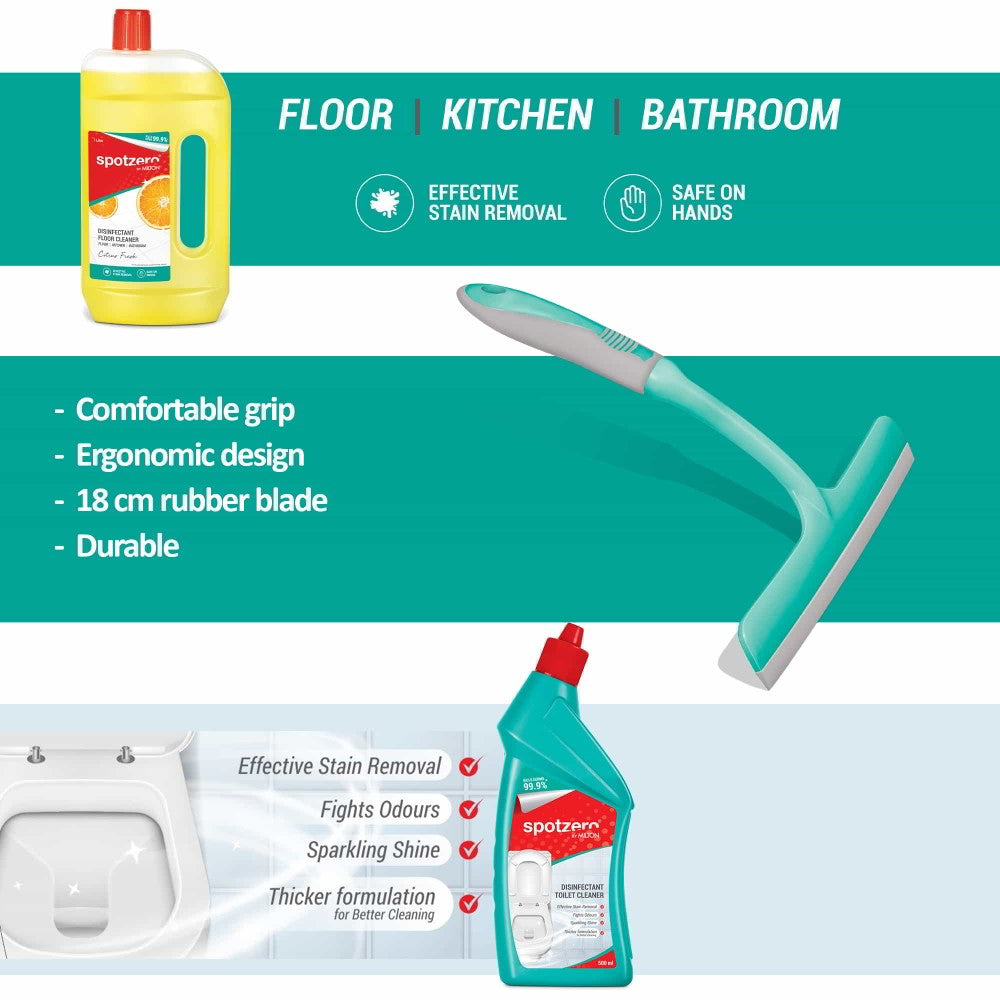 Elegant Mop Floor and Kitchen Cleaning Kit (Spotzero by Milton)