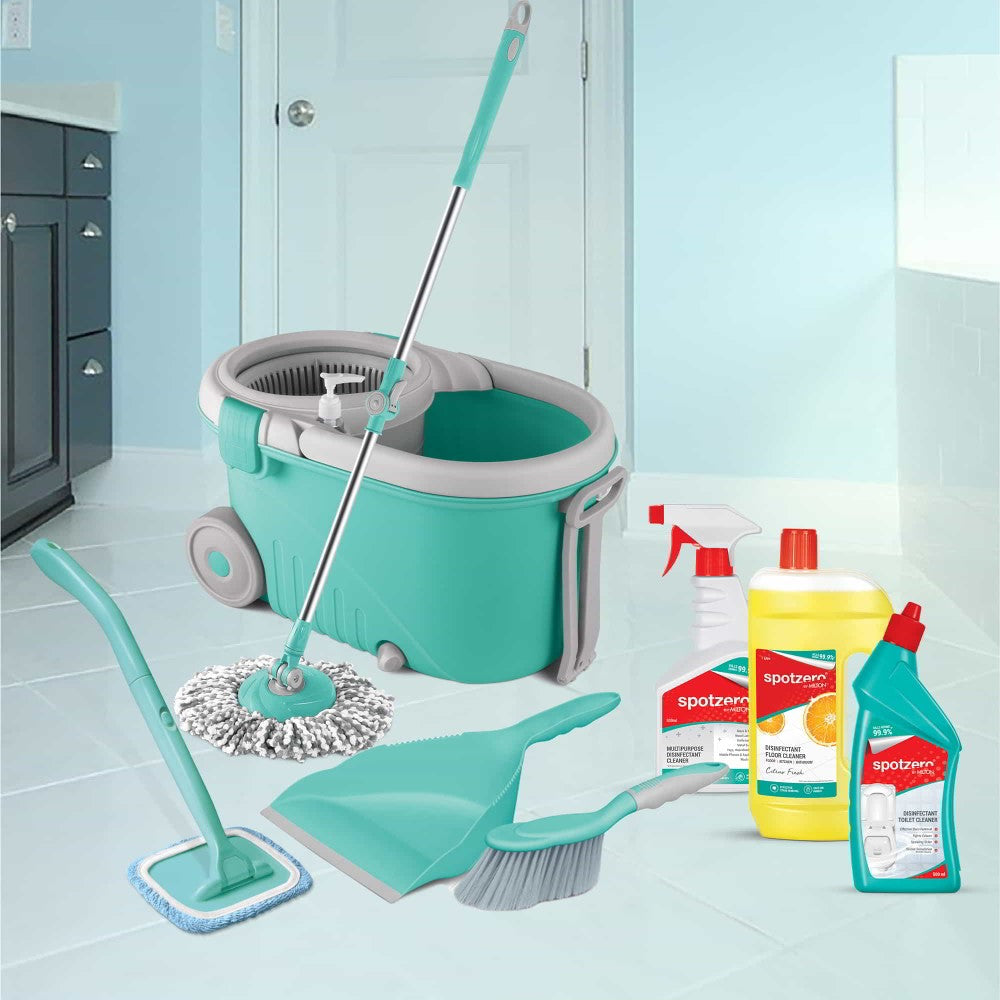 Elegant Mop Kit with Car Glass Cleaner (Spotzero by Milton)