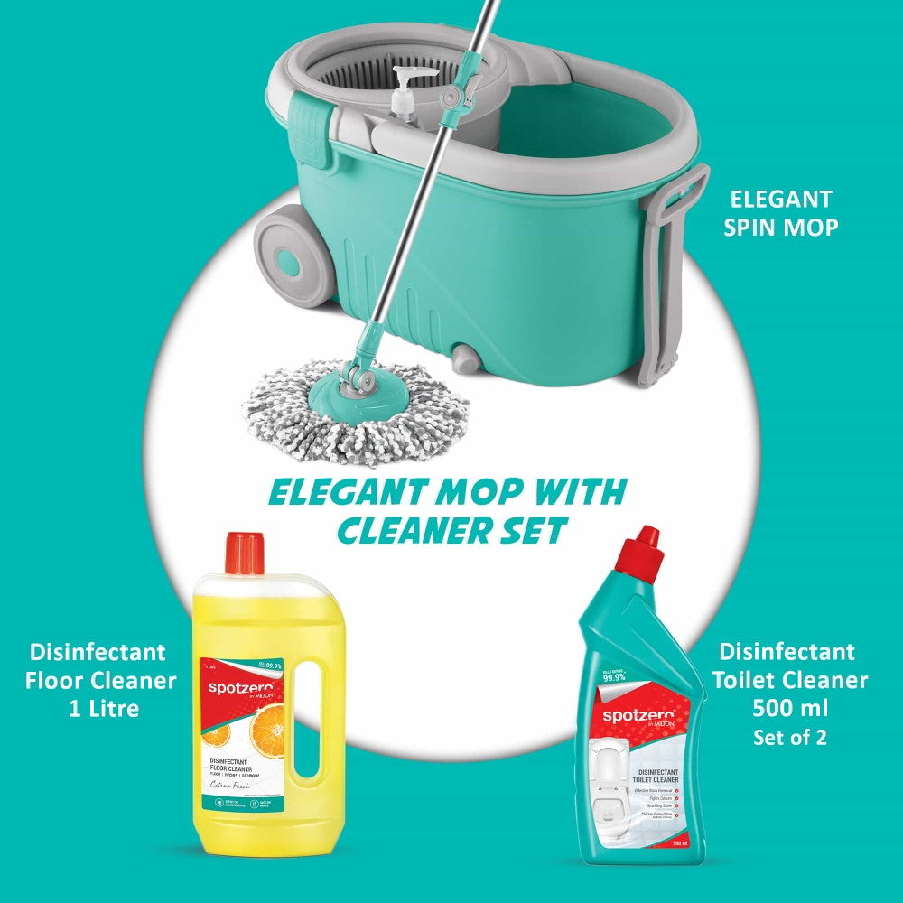 Milton Elegant Mop with Cleaner Set (Spotzero by Milton)