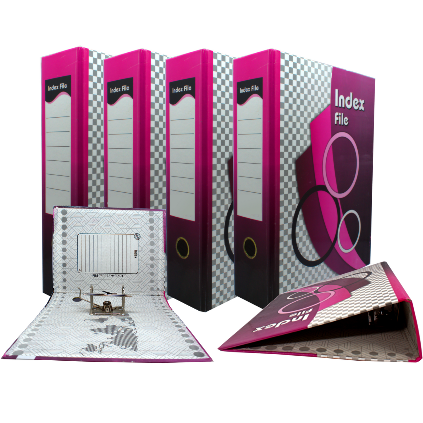 Cardboard Office Lever Arch File/Clip Box File Folder Cover A4 Size Ring Binder Best for Document, Certificate (Pack of 4)