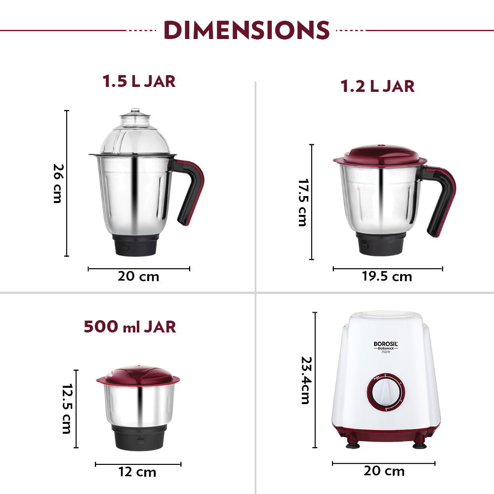Borosil Duramax Mixer Grinder