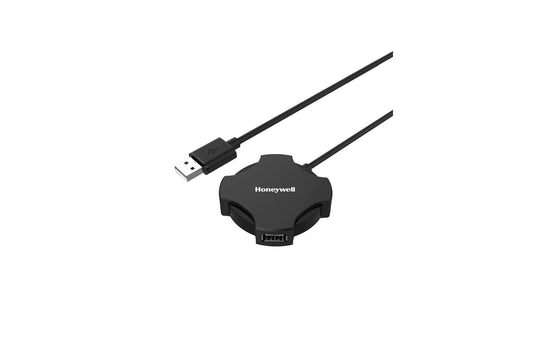 Honeywell 4 Port USB Non-Powered Hub 2.0- Black 1.2M Length Cable, 90 Gram (HC000011/LAP/NPH/4U/BLK)-USB Hub-Honeywell-computerspace