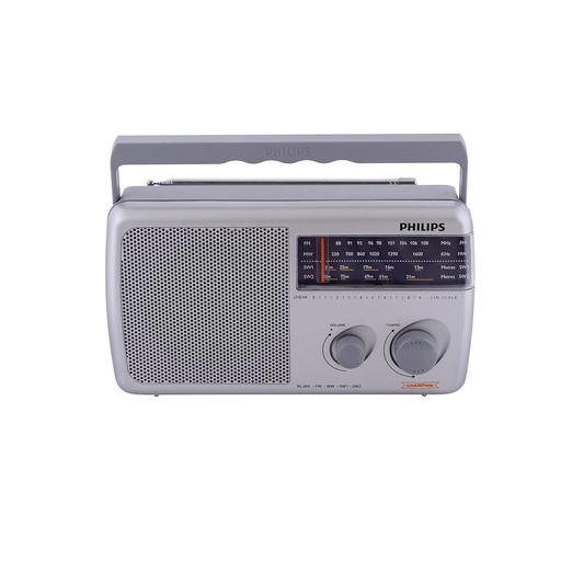 Philips Radio RL384/94 with MW/FM/SW/SW2 Bands, 500mW RMS Sound output, Battery: 3xR20 (4.5V DC)External DC SOCKET: 4.5V DC, Without Battery/Adaptor