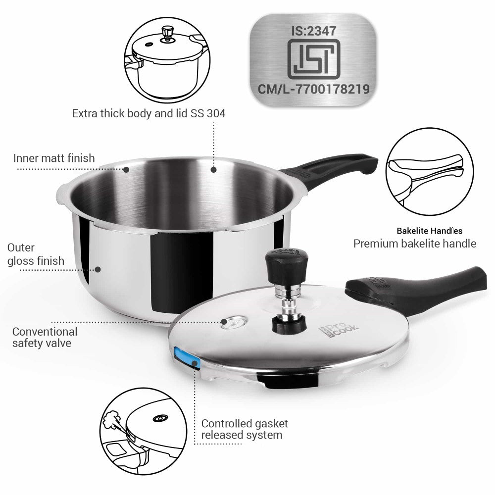 Stainless Steel Pressure Cooker Outer Lid (Milton Procook)